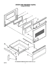 04 - Door And Drawer, Lit / Optional parts for Whirlpool Range RF317PXXN2 / from AppliancePartsPros.com