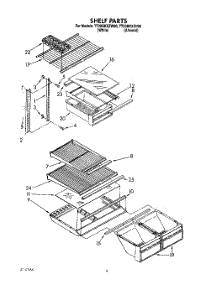 04 - Shelf parts for Whirlpool Refrigerator TT20BKXZN00 / from AppliancePartsPros.com