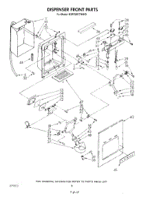 05 - Dispenser Front parts for Kitchenaid Refrigerator KSRF26DTAL00 / from AppliancePartsPros.com