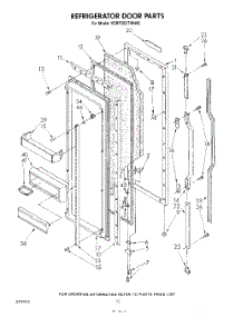 06 - Refrigerator Door parts for Kitchenaid Refrigerator KSRF26DTPL00 / from AppliancePartsPros.com
