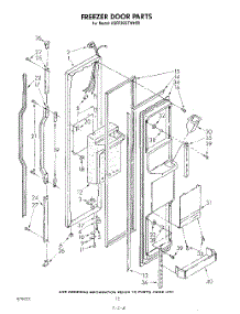 07 - Freezer Door parts for Kitchenaid Refrigerator KSRF26DTPL00 / from AppliancePartsPros.com