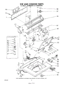02 - Top And Console parts for Whirlpool Washer LA6905XKW1 / from AppliancePartsPros.com