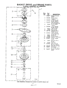 09 - Basket Drive And Brake parts for Whirlpool Washer LA6905XKW1 / from AppliancePartsPros.com