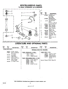 10 - Miscellaneous , Literature And Optional parts for Whirlpool Washer LA7000XKW0 / from AppliancePartsPros.com