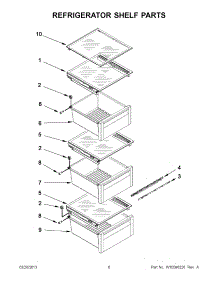 03 - Refrigerator Shelf Parts parts for Whirlpool Refrigerator WRS950SIAE00 / from AppliancePartsPros.com