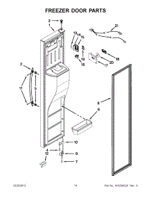 07 - Freezer Door Parts parts for Whirlpool Refrigerator WRS950SIAE00 / from AppliancePartsPros.com