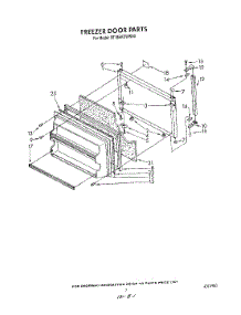 06 - Freezer Door parts for Whirlpool Refrigerator RT18BKXWL00 / from AppliancePartsPros.com