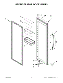 06 - Refrigerator Door Parts parts for Whirlpool Refrigerator WRS950SIAM00 / from AppliancePartsPros.com