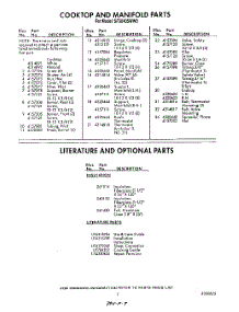 07 - Literature And Optional parts for Whirlpool Range SF3040SWW0 / from AppliancePartsPros.com