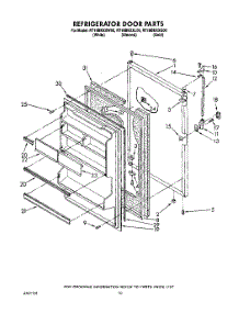 08 - Refrigerator Door, Lit / Optional parts for Whirlpool Refrigerator RT18BKXXG00 / from AppliancePartsPros.com