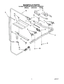 02 - Manifold parts for Whirlpool Range SF304BSAG0 / from AppliancePartsPros.com