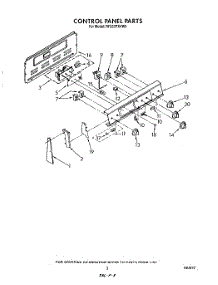 03 - Control Panel parts for Whirlpool Range RF327PXVN3 / from AppliancePartsPros.com