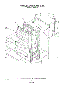 08 - Refrigerator Door parts for Whirlpool Refrigerator RT18BMXVG01 / from AppliancePartsPros.com