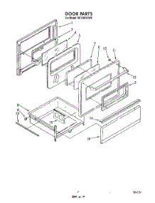06 - Door parts for Whirlpool Range RF3300XVN0 / from AppliancePartsPros.com