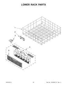 10 - Lower Rack Parts parts for Whirlpool Dishwasher WDF510PAYT8 / from AppliancePartsPros.com