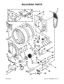 03 - Bulkhead Parts parts for Whirlpool Dryer WED80HEBW0 / from AppliancePartsPros.com
