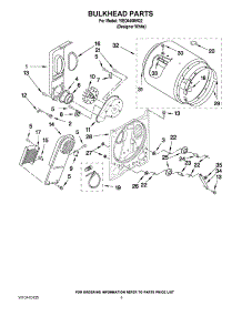 03 - Bulkhead Parts parts for Whirlpool Dryer YIED4400VQ2 / from AppliancePartsPros.com