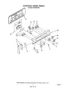 03 - Control Panel parts for Whirlpool Range RF3300XVN3 / from AppliancePartsPros.com