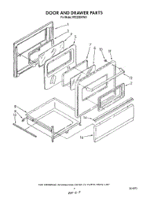 06 - Door And Drawer parts for Whirlpool Range RF3300XVN3 / from AppliancePartsPros.com