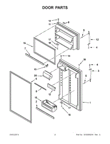 02 - Door Parts parts for Whirlpool Refrigerator WRT311FZBM00 / from AppliancePartsPros.com