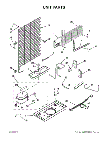 04 - Unit Parts parts for Whirlpool Refrigerator W8TXNWFBQ00 / from AppliancePartsPros.com