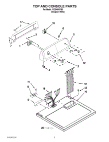 02 - Top And Console Parts parts for Whirlpool Dryer YIED4600YQ0 / from AppliancePartsPros.com