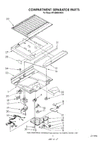 04 - Compartment Separator parts for Whirlpool Refrigerator RT18BMXVL03 / from AppliancePartsPros.com