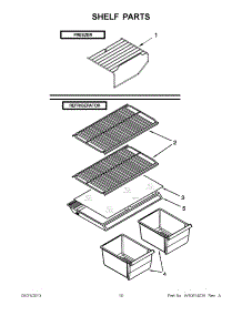 05 - Shelf Parts parts for Whirlpool Refrigerator W8TXNWFBT00 / from AppliancePartsPros.com