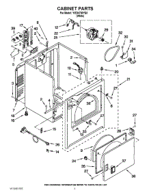 02 - Cabinet Parts parts for Whirlpool Dryer YIED4700YQ0 / from AppliancePartsPros.com