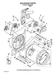 03 - Bulkhead Parts parts for Whirlpool Dryer YIED4700YQ0 / from AppliancePartsPros.com