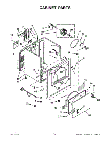 02 - Cabinet Parts parts for Whirlpool Dryer YIED4700YQ1 / from AppliancePartsPros.com