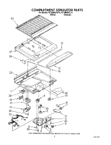 04 - Compartment Seperator parts for Whirlpool Refrigerator RT18BMXVL10 / from AppliancePartsPros.com