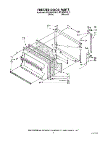 06 - Freezer Door parts for Whirlpool Refrigerator RT18BMXVL10 / from AppliancePartsPros.com