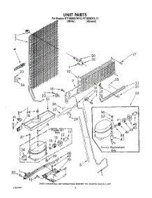 07 - Unit parts for Whirlpool Refrigerator RT18BMXVL10 / from AppliancePartsPros.com