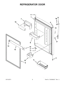 04 - Refrigerator Door parts for Whirlpool Refrigerator WRT311SFYT01 / from AppliancePartsPros.com