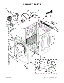 02 - Cabinet Parts parts for Whirlpool Dryer WGD70HEBW0 / from AppliancePartsPros.com