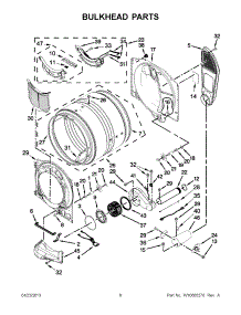 03 - Bulkhead Parts parts for Whirlpool Dryer WGD70HEBW0 / from AppliancePartsPros.com