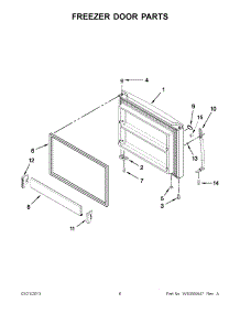 03 - Freezer Door Parts parts for Whirlpool Refrigerator WRT311SFYW01 / from AppliancePartsPros.com