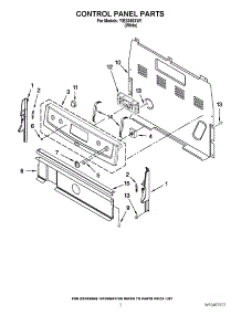 02 - Control Panel Parts parts for Whirlpool Range YIES350XW1 / from AppliancePartsPros.com