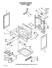 03 - Chassis Parts parts for Whirlpool Range YIES350XW1 / from AppliancePartsPros.com