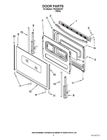 05 - Door Parts parts for Whirlpool Range YIES350XW1 / from AppliancePartsPros.com