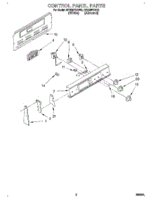 02 - Control Panel parts for Whirlpool Range RF330PXAN0 / from AppliancePartsPros.com