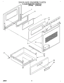 05 - Door And Drawer, Literature parts for Whirlpool Range RF330PXAN0 / from AppliancePartsPros.com