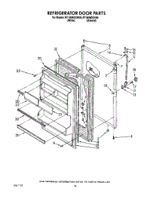08 - Refrigerator Door parts for Whirlpool Refrigerator RT18BMXXL00 / from AppliancePartsPros.com