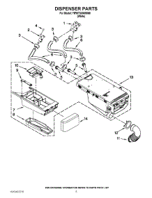 04 - Dispenser Parts parts for Whirlpool Washer YIFW7300WW00 / from AppliancePartsPros.com