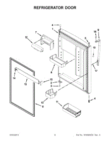 04 - Refrigerator Door parts for Whirlpool Refrigerator WRT371SZBB00 / from AppliancePartsPros.com