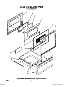 06 - Door And Drawer, Lit / Optional parts for Whirlpool Range RF330PXVN1 / from AppliancePartsPros.com