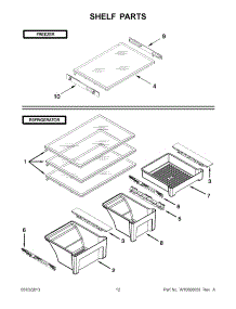 06 - Shelf Parts parts for Whirlpool Refrigerator WRT371SZBM00 / from AppliancePartsPros.com