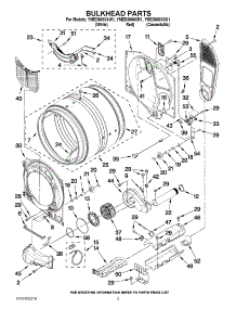 03 - Bulkhead Parts parts for Whirlpool Dryer YMED6000XR1 / from AppliancePartsPros.com