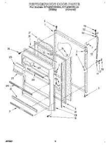 07 - Refrigerator Door, Lit / Optional parts for Whirlpool Refrigerator RT18DKXBL00 / from AppliancePartsPros.com